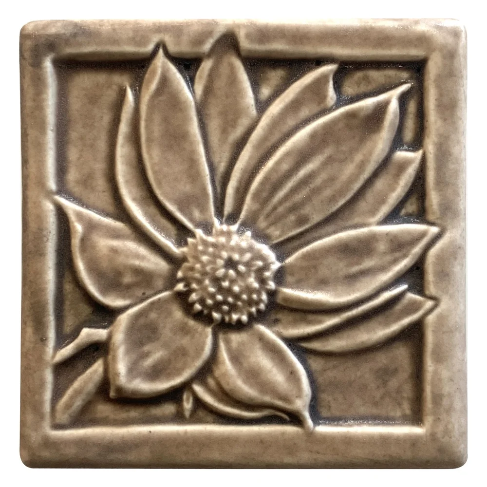Coneflower Art Tile — Whistling Frog Tile Company